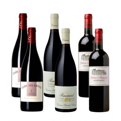 Open case 6 bottles - Bordeaux - Bourgogne -Rhône