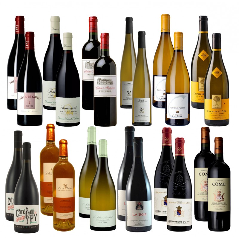 Open case 24 bottles - Tour de France red and white