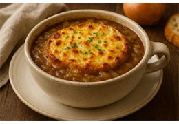 Accord mets et vins : soupe à 'oignon Accord mets et vins : soupe à 'oignon