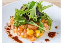 Accords mets et vins : tartare de daurade et mangue Accords mets et vins : tartare de daurade et mangue